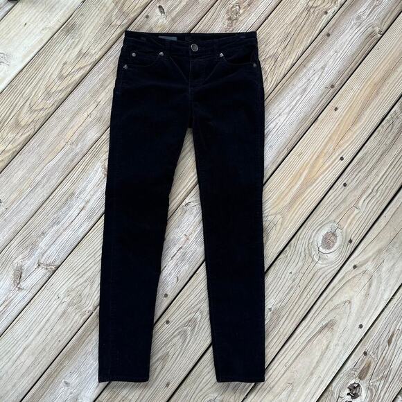KUT From The Kloth Women's Diana Skinny Jean Black Corduroy Size 2P - Picture 1 of 10